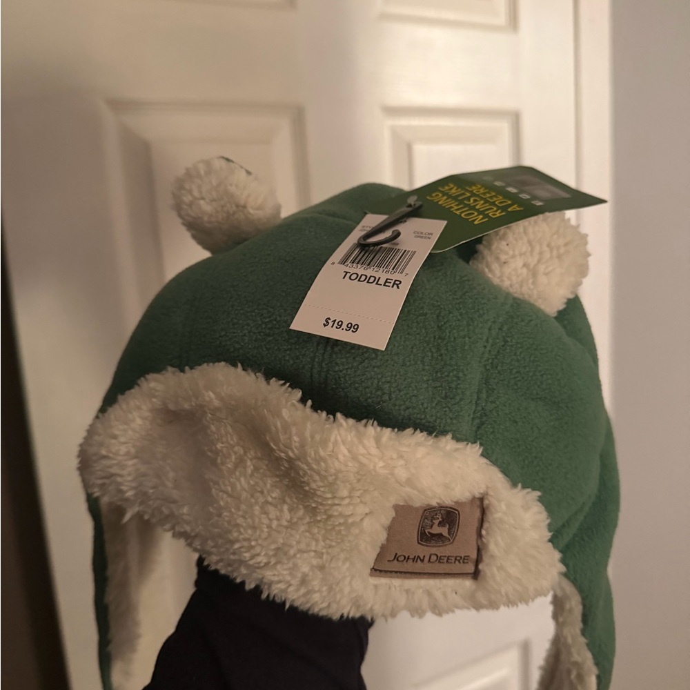 John Deere Green and Cream Toddler Hat